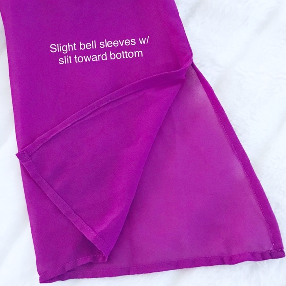 NWT Open Back Elegant Magenta Blouse - - Picture 4 of 7